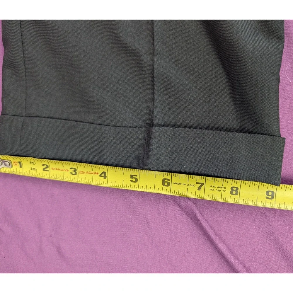 Haggar Premium Comfort Dress Pants Mens 36X36 Charcoal Grey Pleated Classic Fit